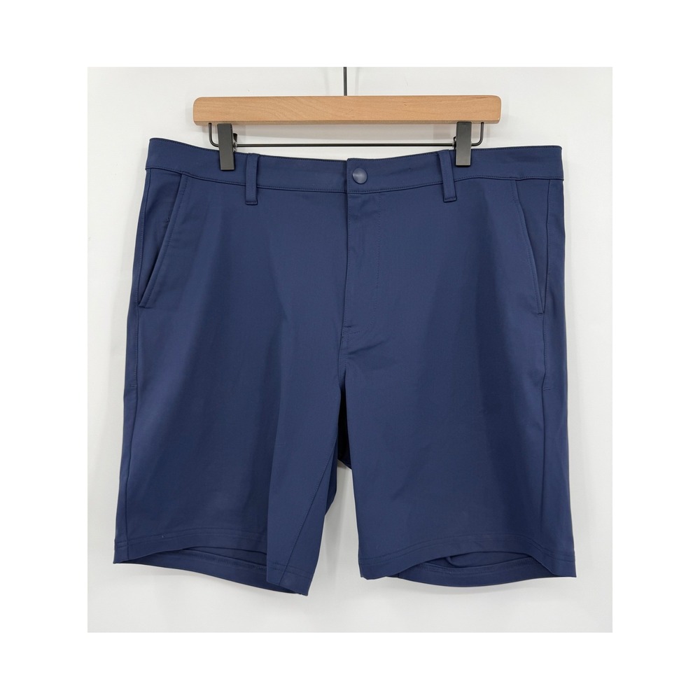 Quince‎ Shorts Mens 36 Blue Pro Tech Golf Performance Stretch Activewear 9"